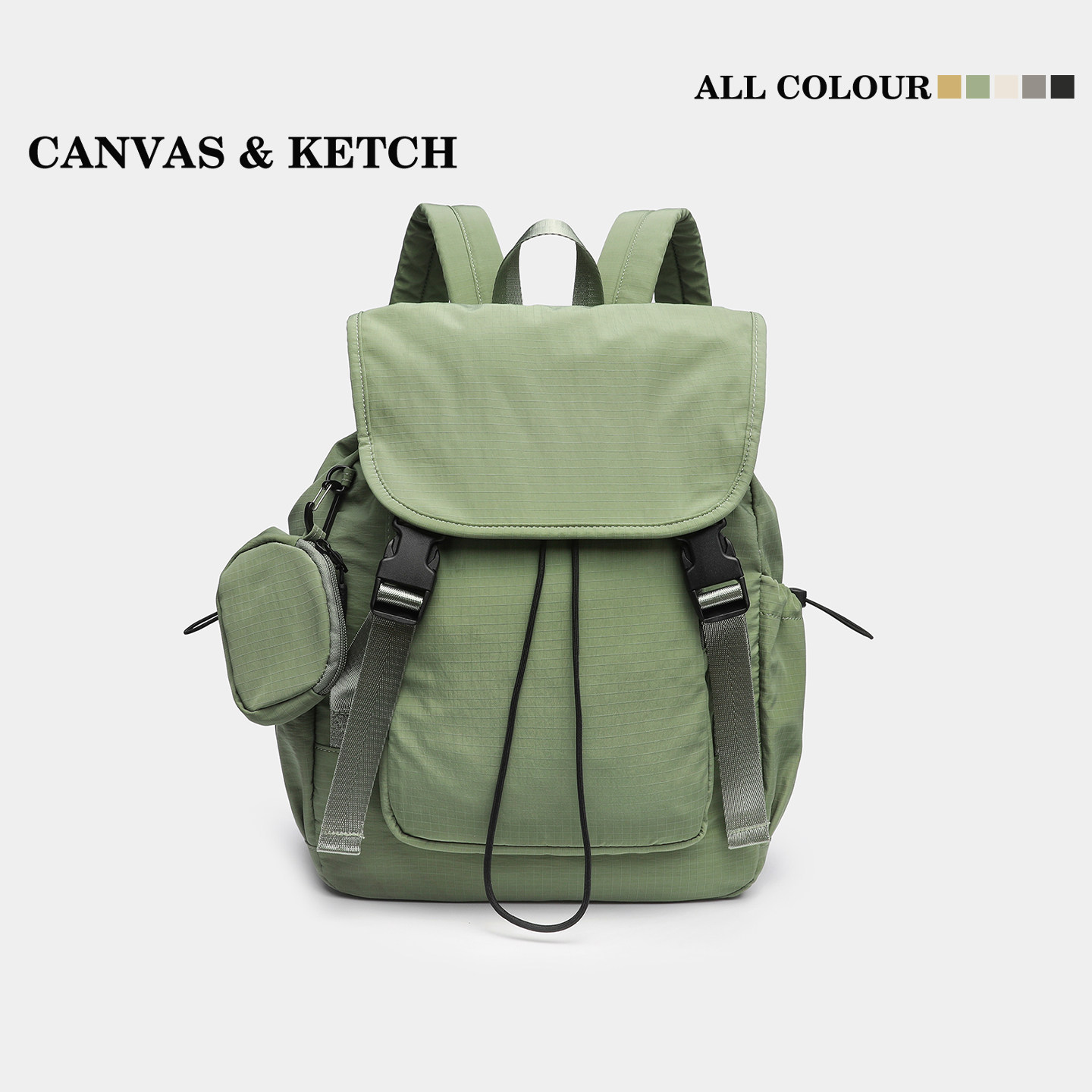 CANVAS&KETCH双肩背女初中高中大学生通勤登山旅行迷你小书包新款