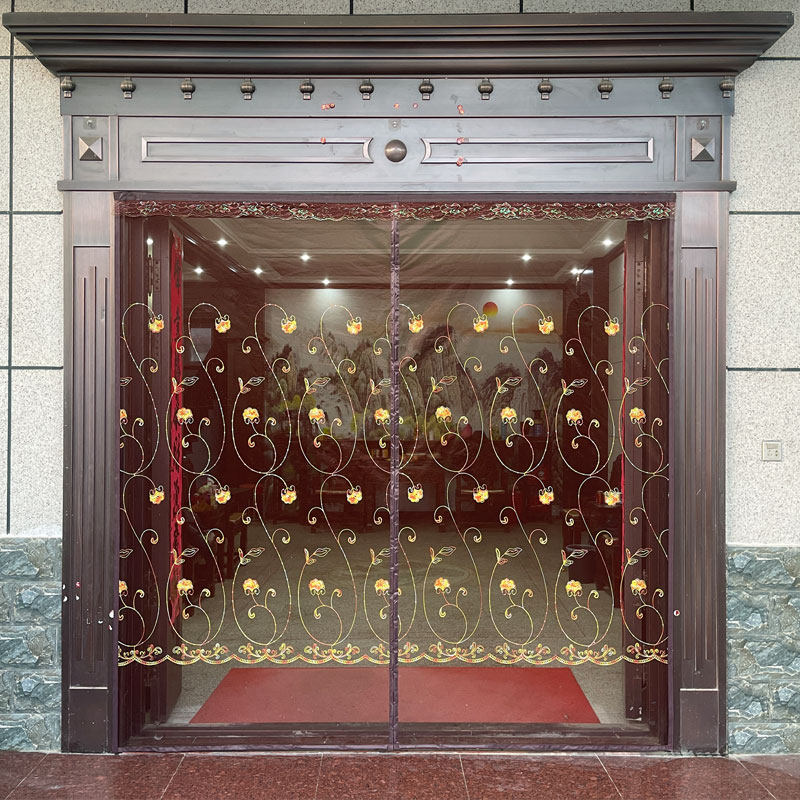 定制农村家用魔术贴防蚊门帘夏季新款卧室免打孔透明隔断软纱帘子