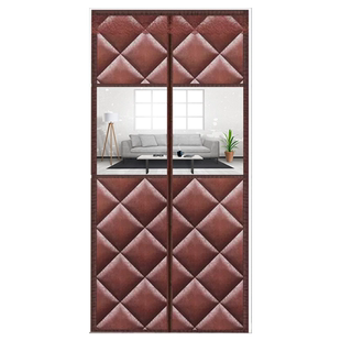 全磁条开窗透明冬季棉门帘魔术贴保温被子牛津布定制磁吸店铺帘子