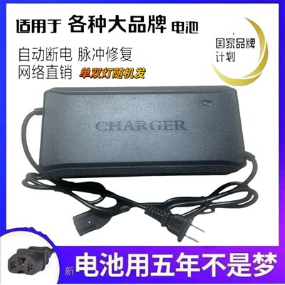 电动车充电器48V12AH60V20AH72V32A智能铅酸电池电瓶车充电器