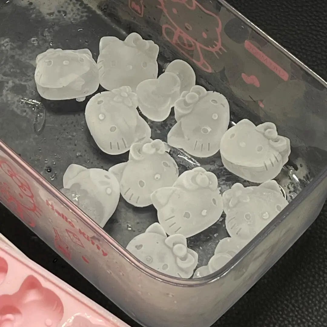 HelloKitty冰格模具按压制硅胶食品级冰块储冰盒自制雪糕果冻家用