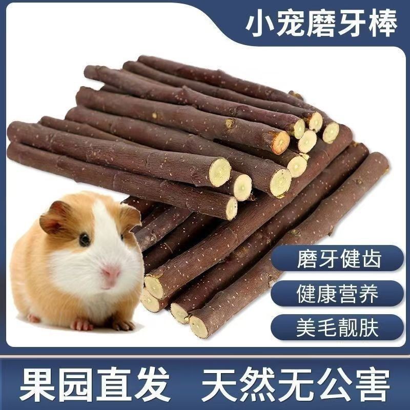兔子磨牙棒苹果枝豚鼠荷兰猪龙猫兔子磨牙木棒小宠零食小宠磨牙棒