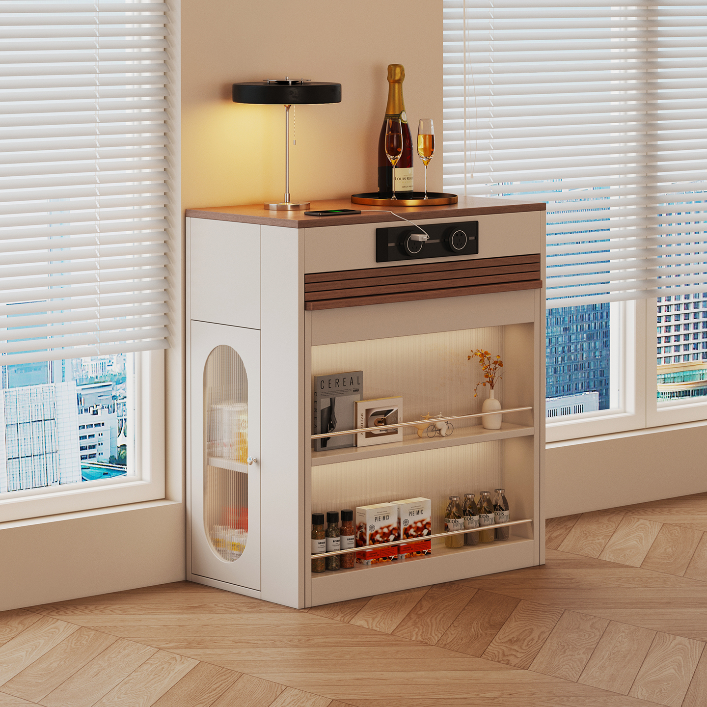 多功能高级感小户型餐桌一体现代