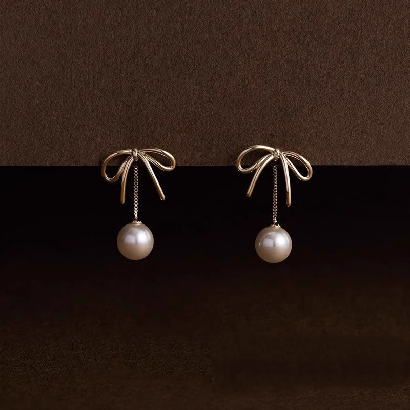 蝴蝶结流苏仿珍珠耳钉2025新款爆款高级感耳环精致优雅气质耳饰女,饰品/流行首饰/时尚饰品新,耳钉,淘宝优惠券,粉丝福利购,淘宝优惠卷