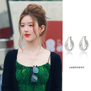耳扣耳钉百搭耳饰女 爆款 许我耀眼赵露思许妍同款 双层耳环2025新款