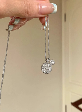 爆闪星芒罗盘项链女款贵气锁骨链