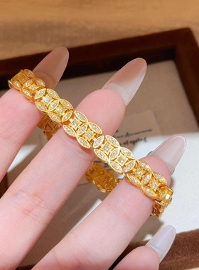 爆闪铜钱手链女轻奢精致新年手饰