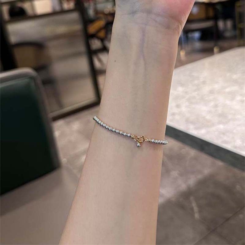 细款麻灰仿珍珠手链女款2025新款