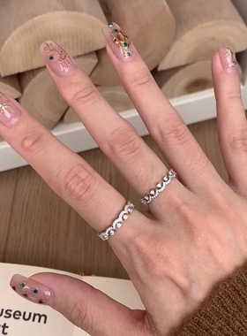 蕾丝花边戒指女轻奢高级感叠戴