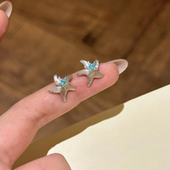 清冷感海星耳钉2025新款 爆款 高级感耳饰小众设计感夏日耳环度假风