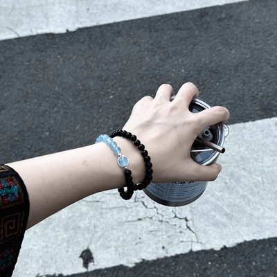 双圈串珠手链女款小众精致手串女