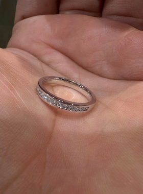 爆闪满天星素圈戒指女小众设计