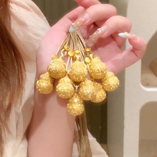 新中式爆闪金色葫芦香囊吊坠项链女款轻奢小众配饰显贵气质锁骨链