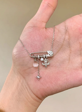 别针项链女2025新款轻奢小众颈链