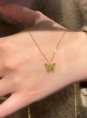 蝴蝶项链高级感轻奢小众锁骨颈链