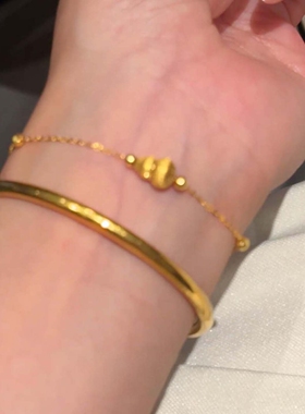 金色葫芦手链女轻奢小众精致手饰