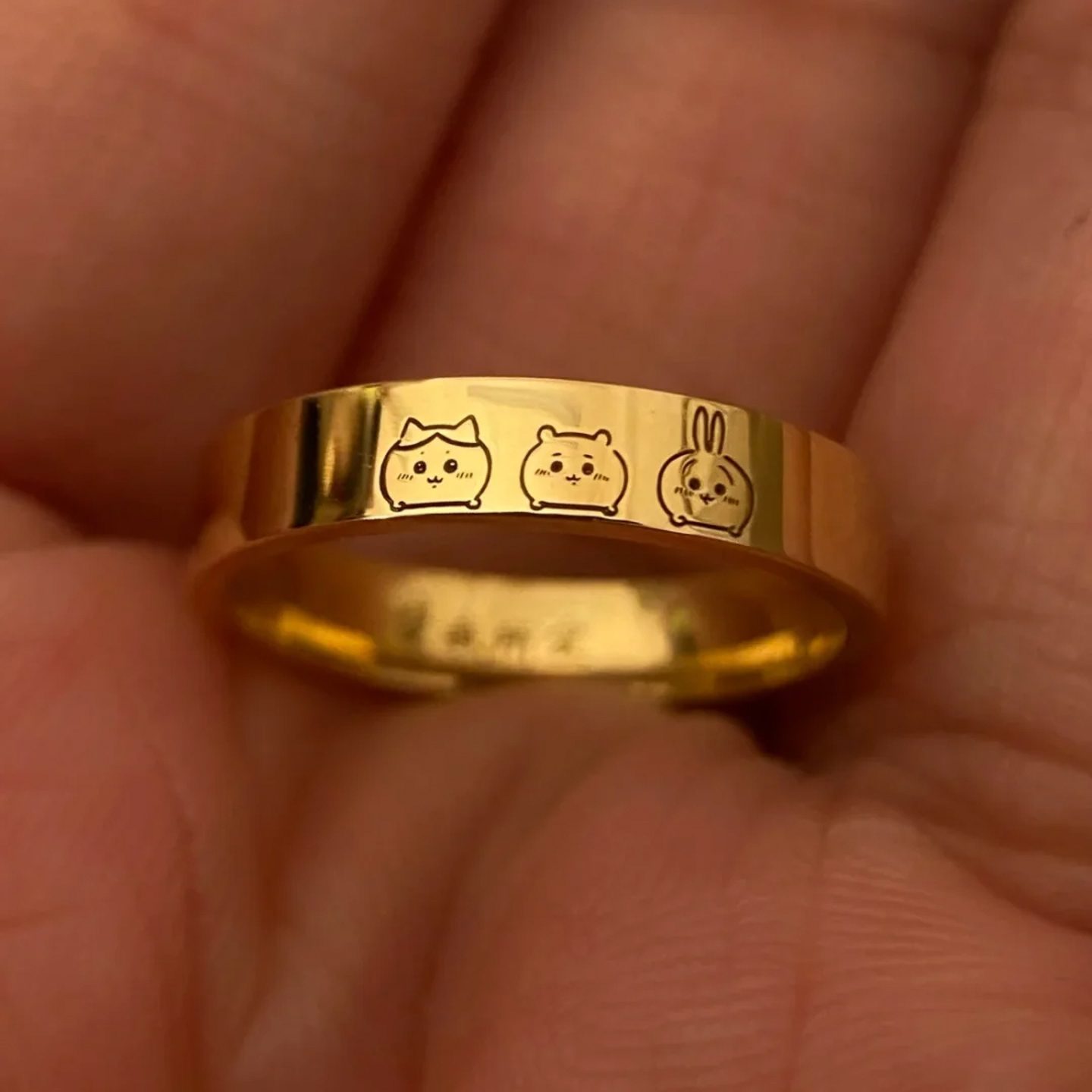 乌萨奇吉伊素圈戒指女小众设计感