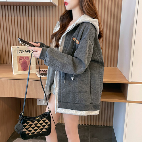 大码胖mm假两件200斤薄款外套