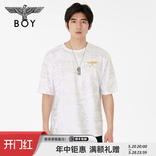 男女同款 春夏满印chic休闲T恤N01047 BOYLONDON潮牌短袖