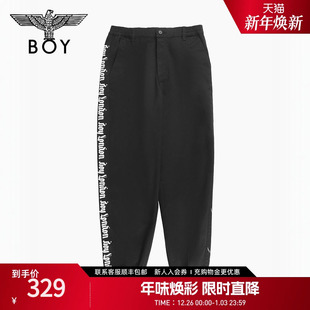 N34008 纯色刺绣印花休闲潮牌长裤 BOYLONDON春季 男女同款