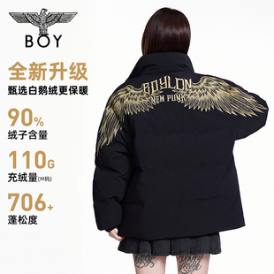鹅绒羽绒服N28003 老鹰刺绣男女同款 BOYLONDON2025新款 冬季