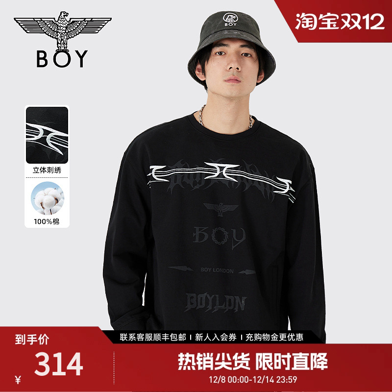 boylondon长袖男女同款套头卫衣