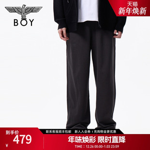 运动百搭灰色直筒长裤 休闲裤 N15020 男女同款 BOYLONDON春季