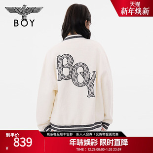 棒球领潮牌夹克N12010 外套简约提花时尚 BOYLONDON春季 男女同款
