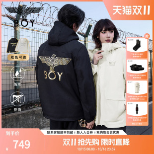 BOYLONDON25秋情侣户外防水运动连帽夹克外套N23055 翼界先锋