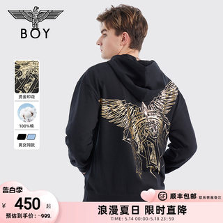 [凯旋战弓]BOYLONDON秋季情侣款扎染潮酷个性连帽套头卫衣N04002