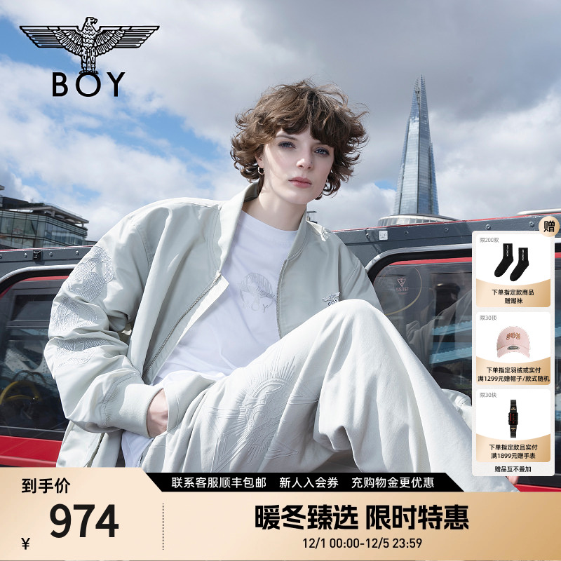 boylondon24绣花美式潮牌棒球服