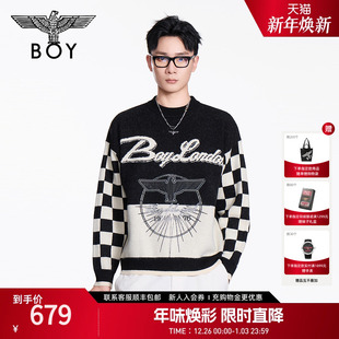 BOYLONDON休闲男女针织套头毛衫 N60701 25年春新品