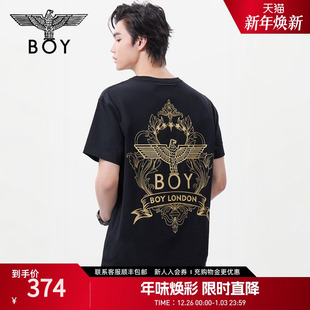 潮牌针织短袖 春夏情侣款 BOYLONDON25新款 T恤N01801 巴洛克印象