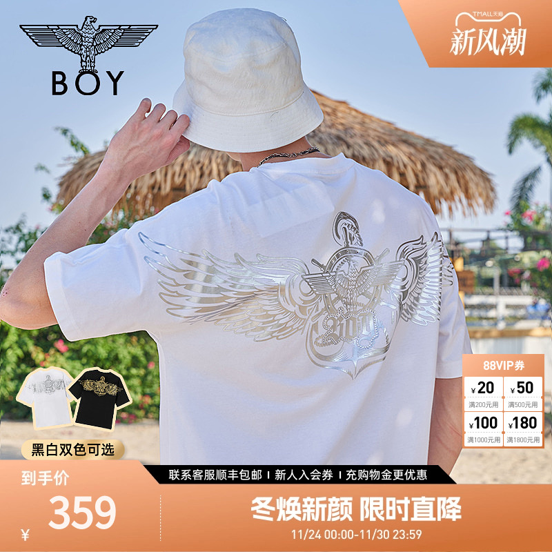 boylondon24银烫钻翅膀短袖短袖
