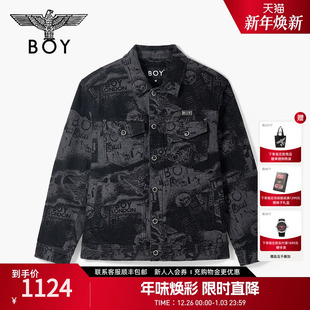 BOYLONDON2025春季 水洗牛仔夹克外套N50009 新朋克老钱风男女同款