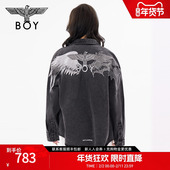 外套N48007 复古牛仔衬衫 救赎之翼 BOYLONDON春男女同款