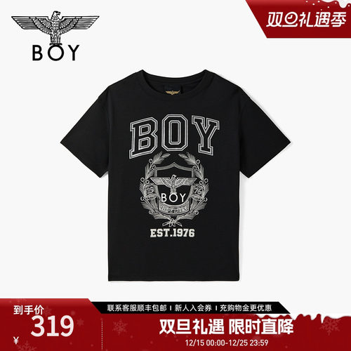 BOYLONDON25新款夏季情侣款印花大BOY休闲街头潮牌短袖T恤N01023