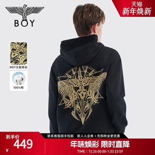 刺绣连帽长袖 潮牌男女同款 BOYLONDON春季 卫衣N04901 末日先锋