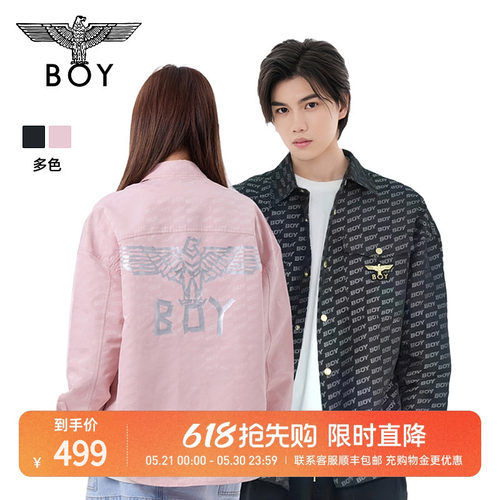 BOYLONDON满印金标夹克衬衫外套