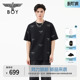 新款 26年夏季 男女T恤N01096 LOGO满印烫钻短袖 BOYLONDON街头经典