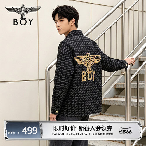 BOYLONDON满印金标夹克衬衫外套