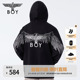 上衣反光翅膀印花连帽卫衣N04800 BOYLONDON春情侣款 暗夜之翼