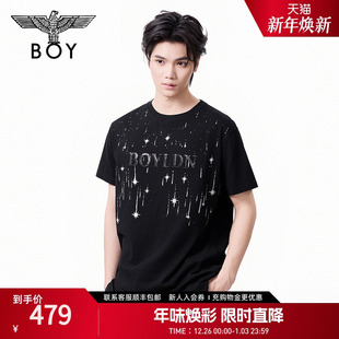 潮牌休闲高街短袖 男女印花流星时尚 T恤N01058 夏季 BOYLONDON25新款