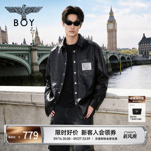 BOY衬衫朋克潮流时尚PU皮外套