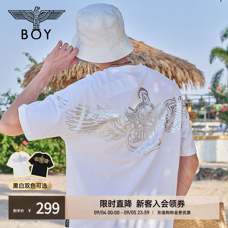boylondon24银烫钻翅膀短袖短袖图片