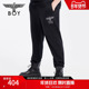 银色烟花烫钻休闲老鹰logo束脚裤 BOYLONDON秋季 男女同款 N15022