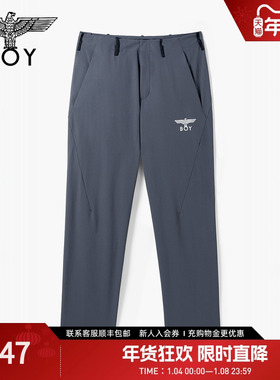BOYLONDON春季男女同款简约休闲户外百搭运动裤休闲长裤M34041