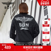 满天星 BOYLONDON潮牌烫钻圆领长袖 卫衣春季 男女同款 N03902