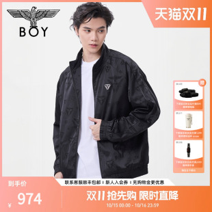 情侣款 秋季 BOYLONDON25新款 满印潮牌休闲外套N23020 迷宫隐语