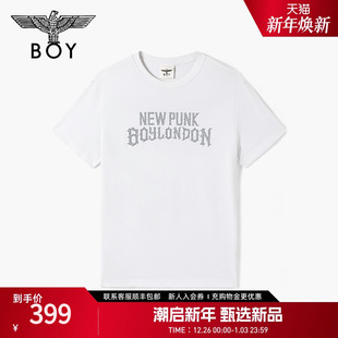 N01304 透气上衣男女同款 BOYLONDON潮牌T恤圆领2025年春新款 短袖